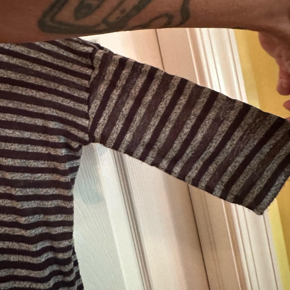 Express tunic hi-lo oversized 3/4 sleeve shirt - Picture 5 of 7